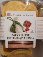 Mängden socker i Mezzelune burrata e nduja