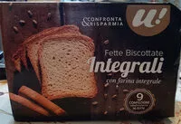 Mängden socker i Fette biscottate integrali