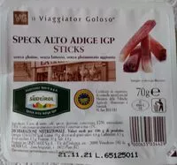 Mängden socker i Speck Alto Adige IGP sticks