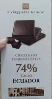 Mängden socker i Cioccolato fondente extra 74%