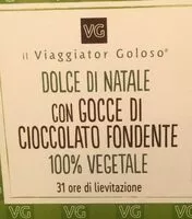Mängden socker i Dolce di Natale con gocce di cioccolato fondente 100% vegetale