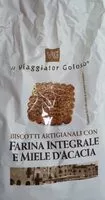 Mängden socker i biscotti artigianali con farina integrale e miele d'acacia