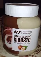 Mängden socker i Crema spalmabile BIGUSTO alle nocciole e al latte