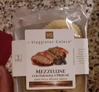 Mängden socker i Mezzelune con faraona e prugne