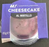 Mängden socker i Cheesecake al mirtillo