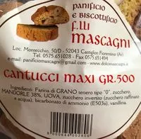 Mängden socker i Cantucci