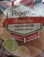 Mängden socker i Pagnottine classiche hamburger