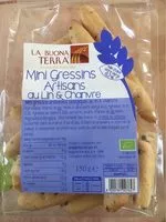 Mängden socker i Mini gressins artisans au lin & chanvre