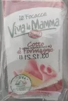 Mängden socker i Focaccia farcita con prosciutto cotto e formaggio Edamer