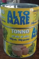 Mängden socker i Tonno Alto mare in olio di oliva