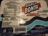Mängden socker i Ciliegine di Mozzarella