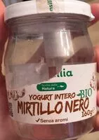 Mängden socker i Yogurt intero mirtillo nero