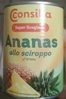 Mängden socker i Ananas allo sciroppo