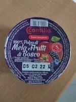 Mängden socker i mela e frutti di bosco