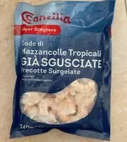Mängden socker i Code di Mazzancolle Tropicali sgusciate precotte surgelate