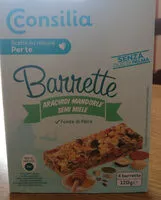 Mängden socker i Barrette - arachidi mandorle semi miele