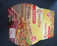 Mängden socker i Zuppa con lenticchie e fagioli