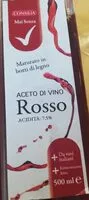 Mängden socker i Aceto di vino Rosso