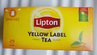 Mängden socker i Lipton Te'yellow Label 25FF GR. 37