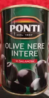 Mängden socker i Olive nere intere in salamoia