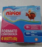 Mängden socker i Omogeneizzati nipiol tacchino 80gr x4