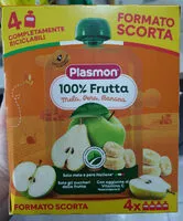 Mängden socker i 100% frutta Mela, Pera, Banana