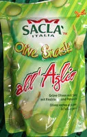 Mängden socker i Olive Snack all'Aglio Olives vertes entières à l'ail et persil
