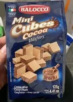 Mängden socker i Mini cube cacao wafers