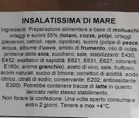 Mängden socker i Insalatissima di mare