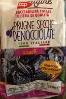 Mängden socker i Prugne secche denocciolate