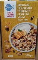 Mängden socker i Muesli con cioccolato fondente e frutta secca