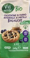 Mängden socker i Crostatine di farro integrale ai mirtilli biologiche