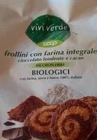 Mängden socker i Frollini con farina integrale cioccolato fondente e cacao