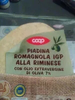 Mängden socker i Piadina romagnola IGP alla riminese