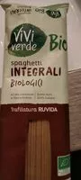 Mängden socker i Spaghetti integrali bio