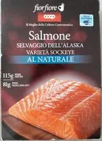 Mängden socker i Salmone selvaggio dell'Alaska al naturale