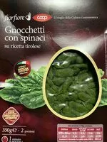 Mängden socker i Fiorfiore, Gnocchetti con spinaci
