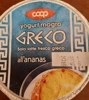 Mängden socker i Coop Yogurt magro Greco all'ananas