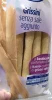 Mängden socker i Grissini senza sale aggiunto
