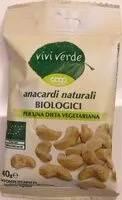 Mängden socker i Anacardi naturali biologici