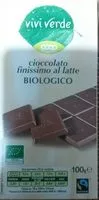 Mängden socker i Cioccolato finissimo al latte biologico