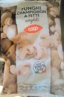 Mängden socker i Funghi champignon a fette surgelati
