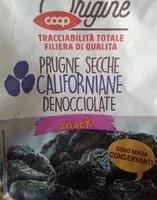 Mängden socker i Prugne secche californiane denocciolate