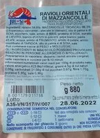 Mängden socker i Ravioli orientali di mazzancolle