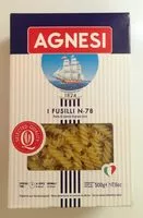 Mängden socker i Fusilli N. 78 - Pâtes alimentaires de qualité supérieure