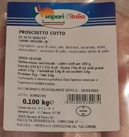 Mängden socker i Prosciutto cotto