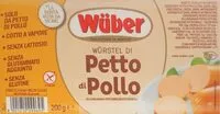 Mängden socker i Würstel di petto di pollo