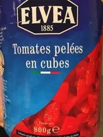 Mängden socker i Tomates pelées en cube ELVEA