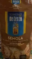 Mängden socker i Semola di grano duro rimacinata integrale