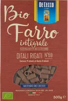 Mängden socker i Bio farro integrale ditali rigati n°